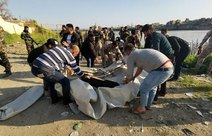 حصيلة رفع الجثث من تحت الماء في العراق