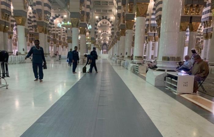 3 أمتار لتسهيل حركة مصلي المسجد النبوي