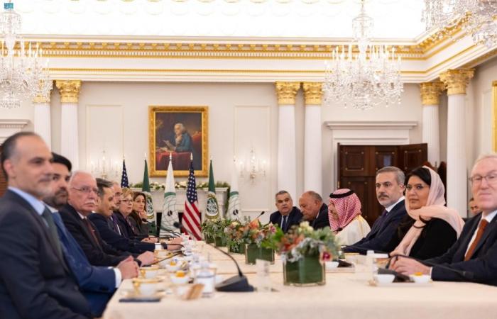 جلسة مباحثات رسمية مع وزير الخارجية الأمريكي