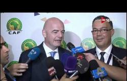 لقاء خاص مع جياني إنفانتينو وفوزي لقجع على هامش اجتماع الاتحاد الإفريقي لكرة القدم بمصر
