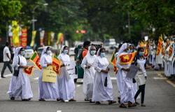 تظاهرة كبرى ضد الرئيس السريلانكي