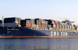 "CMA CGM" ترفع أسعار الشحن من آسيا للبحر المتوسط 100%
