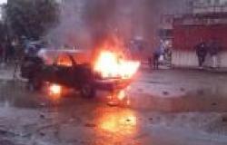 بالفيديو| لحظة إشعال الإخوان النار في سيارة شرطة بالزيتون