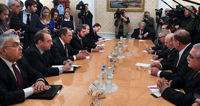اجتماع سيرغي لافروف مع وفد المعارضة السورية