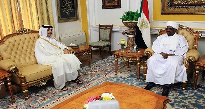 البشير يستقبل وزير الخارجية القطري في الخرطوم