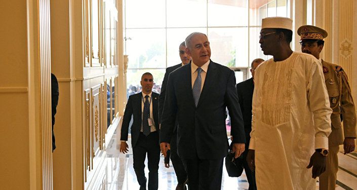 رئيس الوزراء الإسرائيلي بنيامين نتنياهو والرئيس التشادي إدريس ديبي