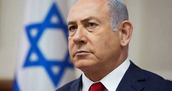 رئيس الوزراء الإسرائيلي بنيامين نتنياهو خلال جلسة أسبوعية في مكتب رئيس الوزراء في القدس، 16 سبتمبر/ أيلول 2018
