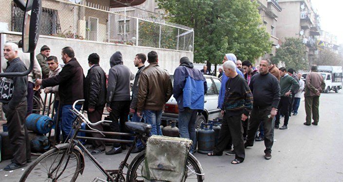 توزيع مادة الغاز في دمشق