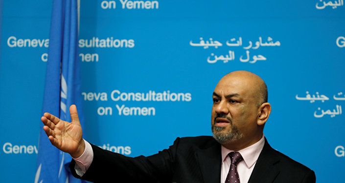 وزير الخارجية اليمنية، خالد اليمني، في جينيف، 8 سبتمبر/ أيلول 2018