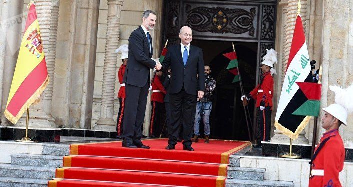 زيارة ملك إسبانيا فيليب السادس إلى بغداد، في أول زيارة لملك إسباني إلى العراق منذ أربعة عقود 30 يناير/ كانون الثاني 2019
