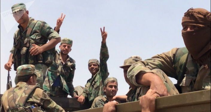 قوات الجيش السوري في محافظة درعا، على الحدود السورية الأردنية، سوريا، الأردن