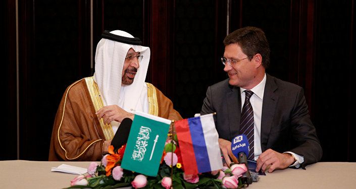 وزير الطاقة الروسي ألكسندر نوفاك ونظيره السعودي خالد الفالح