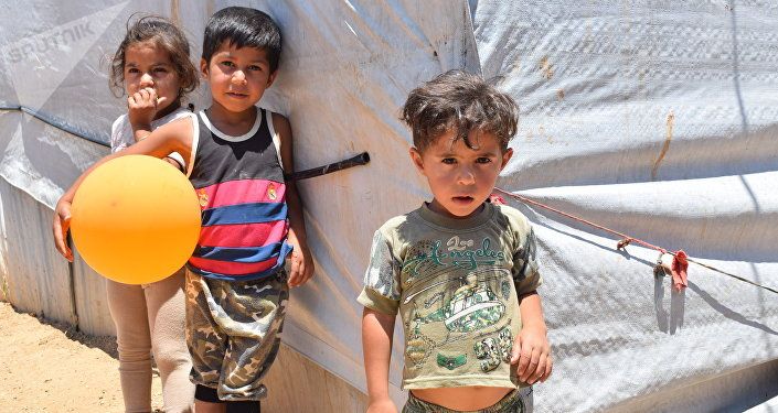 مخيم للنازحين السوريين في منطقة العقيدية في لبنان