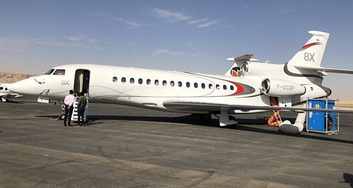 طائرة روسية في معرض السعودية الدولي الأول للطيران