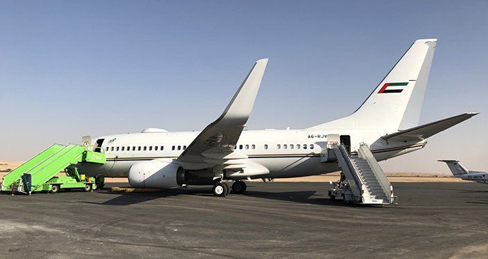 طائرة إماراتية في معرض السعودية الدولي الأول للطيران