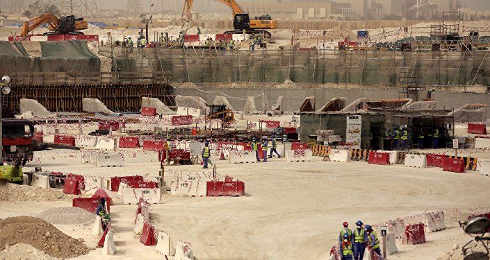 بناء ملعب في قطر