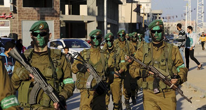 كتائب عزالدين القسام، الجناح العسكري التابع لحركة حماس في قطاع غزة، فلسطين 19 يناير/ كانون الثاني 2017