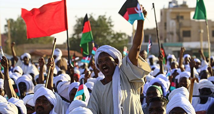 صورة أرشيفية من عام 2017 - أنصار الحزب المعارض الأمة في أم درمان، السودان 26 يناير/ كانون الثاني 2017