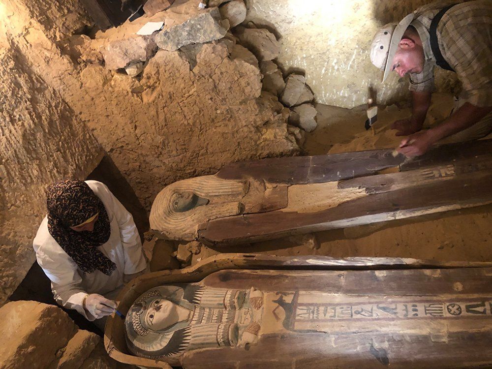اكتشاف مقبرة عمرها 4500 في منطقة الأهرامات