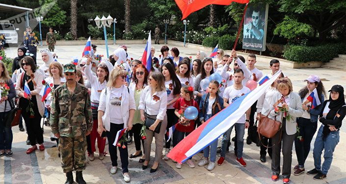 حلب تحتفل بالذكرى الـ74 للنصر الروسي على النازية