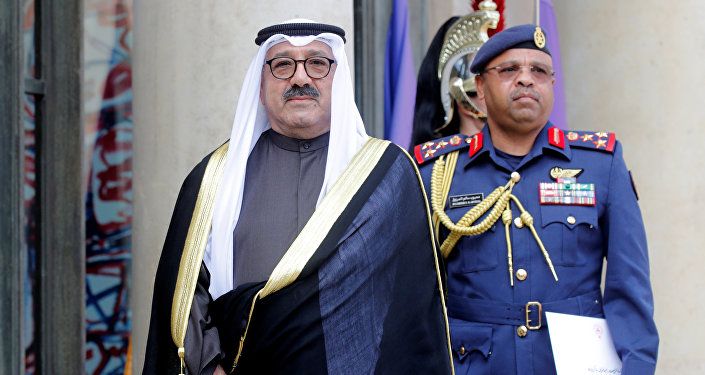 نائب رئيس الوزراء ووزير الدفاع الكويتي الشيخ ناصر صباح الأحمد الصباح يصل إلى قصر الإليزيه في باريس