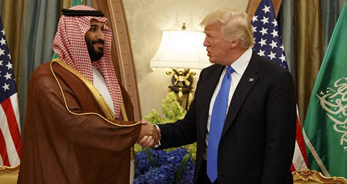 ولي العهد السعودي الأمير محمد بن سلمان ورئيس الولايات المتحدة دونالد ترامب، الرياض، السعودية