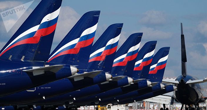 طائرات شركة أيروفلوت الروسية في مطار شيريميتيفو في موسكو