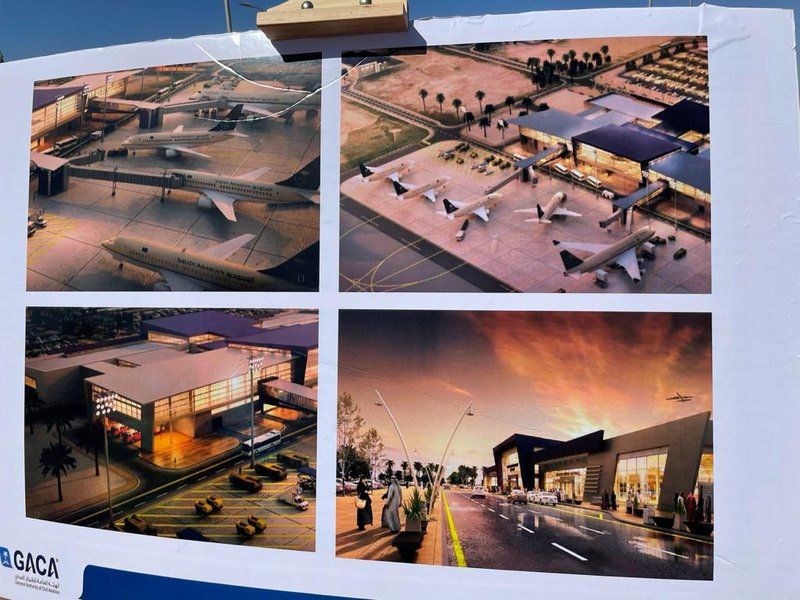 أمير منطقة الباحة يقف على أعمال مشروع تطوير مطار الملك سعود