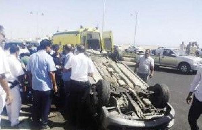 نقل ضحايا حادث “أتوبيس نويبع” على طائرة خاصة لمطار برج العرب