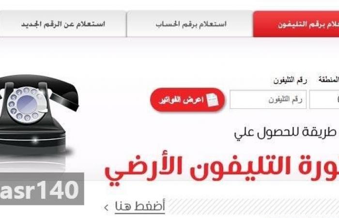 فاتورة التليفون الأرضي يناير 2019 الآن عبر موقع المصرية للاتصالات أونلاين