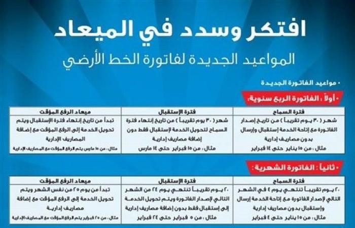 فاتورة التليفون الارضي لشهر يناير 2019 - سداد فاتورة التليفون المنزلي من موقع المصرية للاتصالات te.eg
