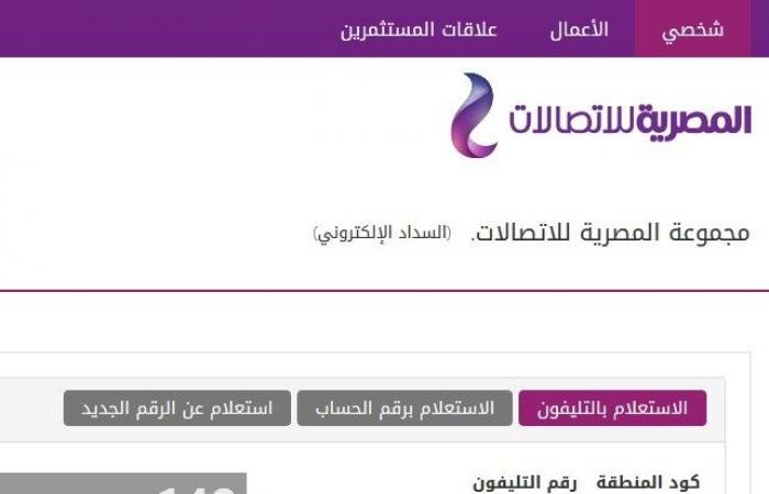 فاتورة التليفون الارضي لشهر يناير 2019 - سداد فاتورة التليفون المنزلي من موقع المصرية للاتصالات te.eg