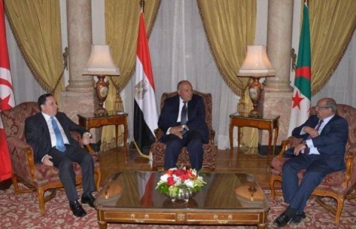 تفاصيل رؤية وزراء خارجية مصر والجزائر وتونس لحل الأزمة الليبية