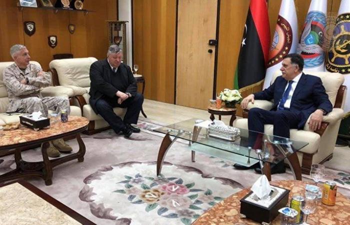 تفاصيل اجتماع السراج وقائد "أفريكوم" وسفير أمريكا في ليبيا