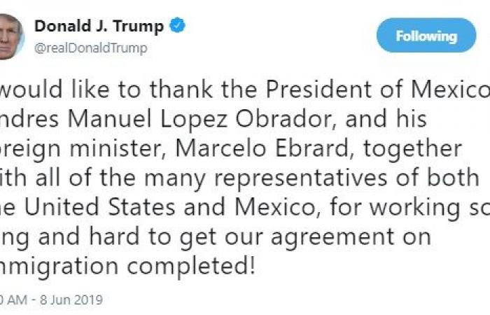 الولايات المتحدة والمكسيك يتوصلان لاتفاق يؤدي لإنهاء التعريفات الأمريكية المحتملة