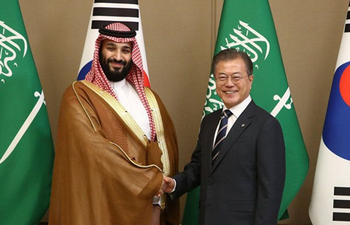 الرئيس الكوري وولي العهد السعودي يدشنان مصفاة "S-Oil"