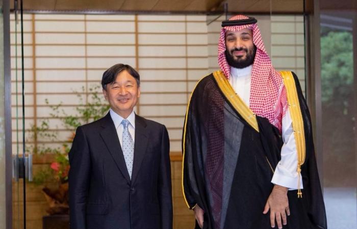 صور.. استقبال إمبراطور اليابان لولي العهد السعودي