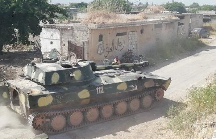 الجيش السوري يتصدى لهجوم المجموعات المسلحة على بلدة حصرايا بريف حماة