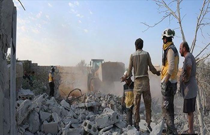 بالفيديو : مقتل طفلين وجرح 6 مدنيين في قصف روسي على إدلب