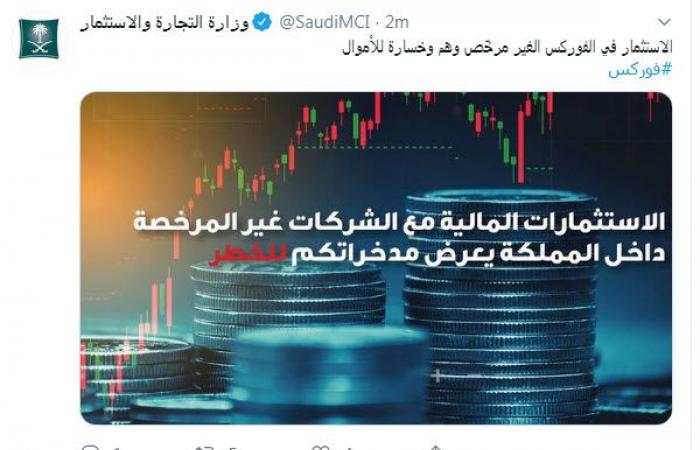 الاستثمار السعودية تحذر من "الفوركس"