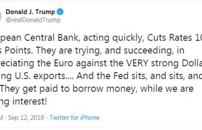 رداً على تصريحات ترامب بشأن اليورو..دراجي: لا نستهدف سعر الصرف