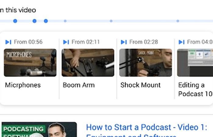جوجل تبرز اللحظات المهمة في مقاطع الفيديو ضمن محرك البحث