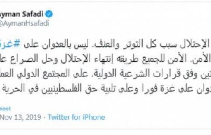 وزير الخارجية الصفدي يدعو إلى وقف العدوان على غزة فوراً