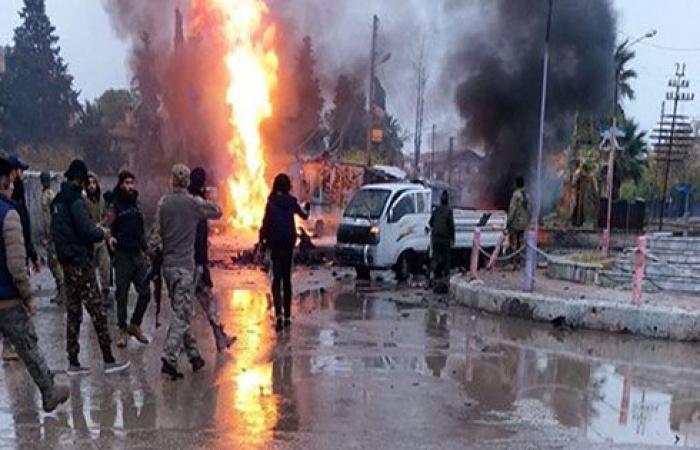 بالفيديو : انفجار سيارة مفخخة برأس العين شرق الفرات