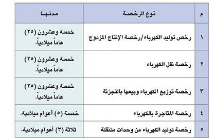 السعودية..تعديل إجراءات الترخيص لمزاولة أنشطة أبرزها توزيع الكهرباء وتحلية المياه