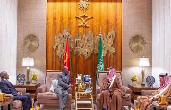 ولي العهد السعودي يبحث مستجدات الأحداث الإقليمية مع رئيس أريتريا