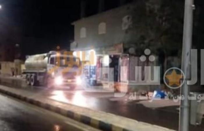 استمرار حملات التطهير والتعقيم المسائية بكافة شوارع مدينة القصير