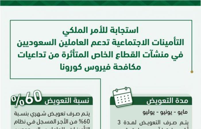 التأمينات السعودية: بدء استقبال طلبات دعم المواطنين العاملين بالقطاع الخاص