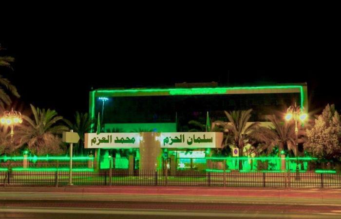 "الشؤون الإسلامية" بتبوك تتوشح بالأخضر بمناسبة اليوم الوطني