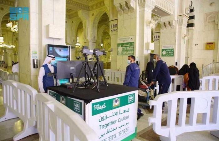 70 كاميرا حرارية لرصد حرارة المعتمرين بالمسجد الحرام